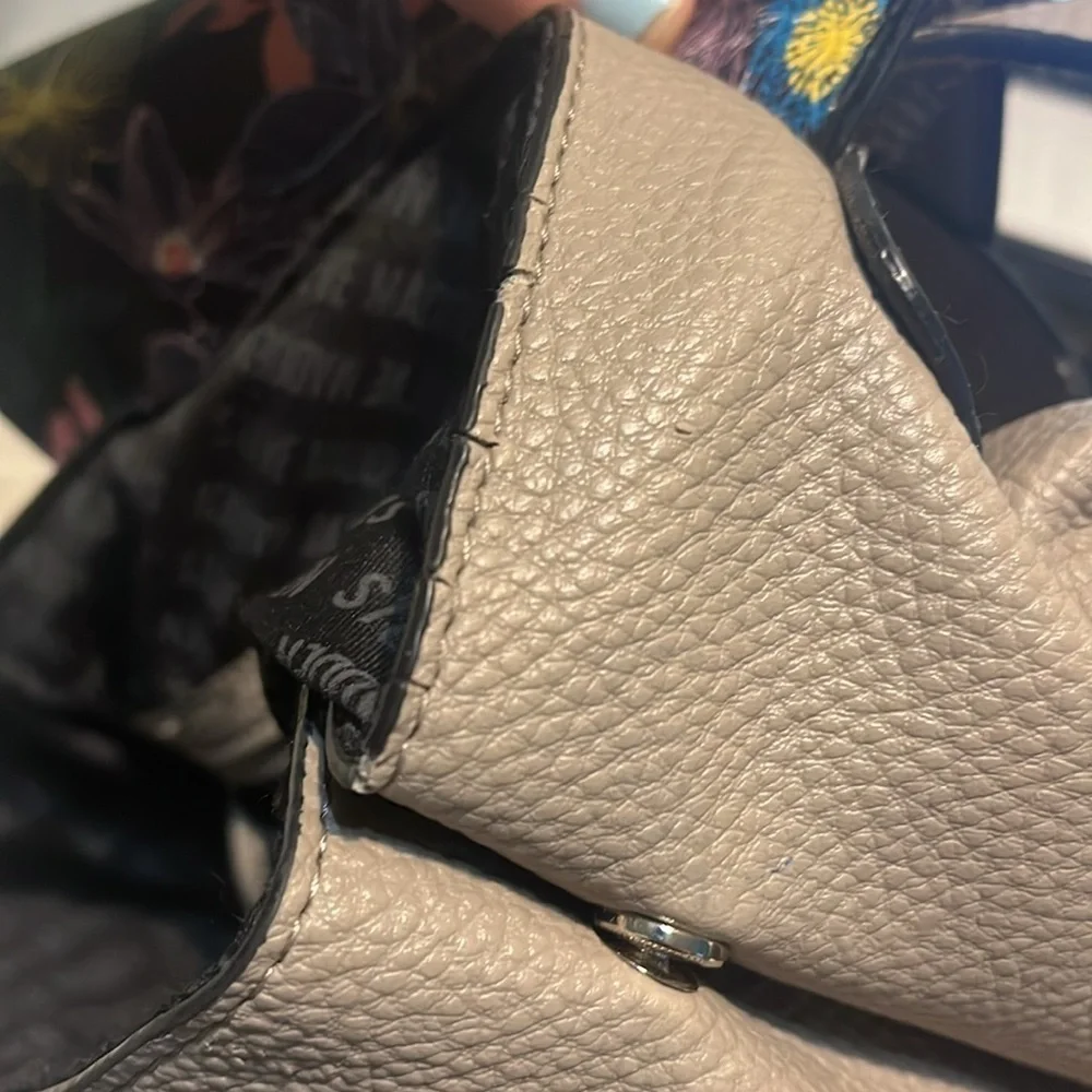 Steve Madden Grey Faux Leather Backpack Purse BLEMISH